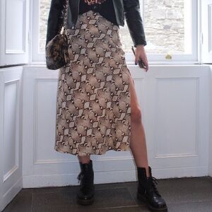 Snake Print Skirt